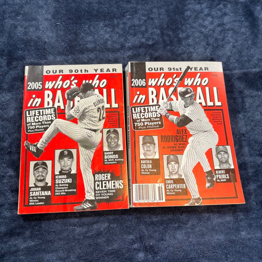 Who's Who in Baseball 2005 2006 Annual Guides Roger Clemens Alex Rodriguez Lot 2